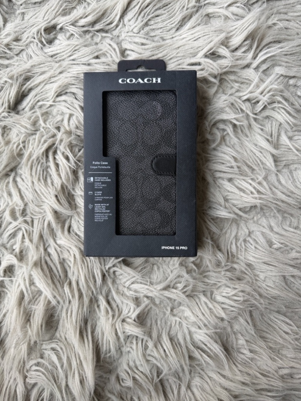 COACH Black Folio Wallet Phone Case by Casemate for iPhone 15 Pro-BRAND NEW - Picture 4 of 5